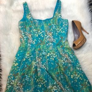 Teal Floral Sundress